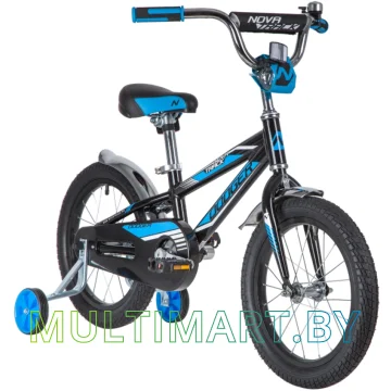 Детский велосипед Novatrack Dodger 165ADODGER.BK20 (черный/голубой, 2020) картинка 2